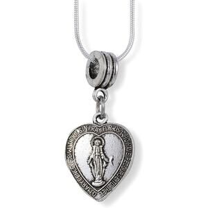 Virgin Mary Charm Snake Chain Necklace